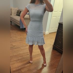 Baby blue new wirhout a tags cocktail dress; foxiedot XS